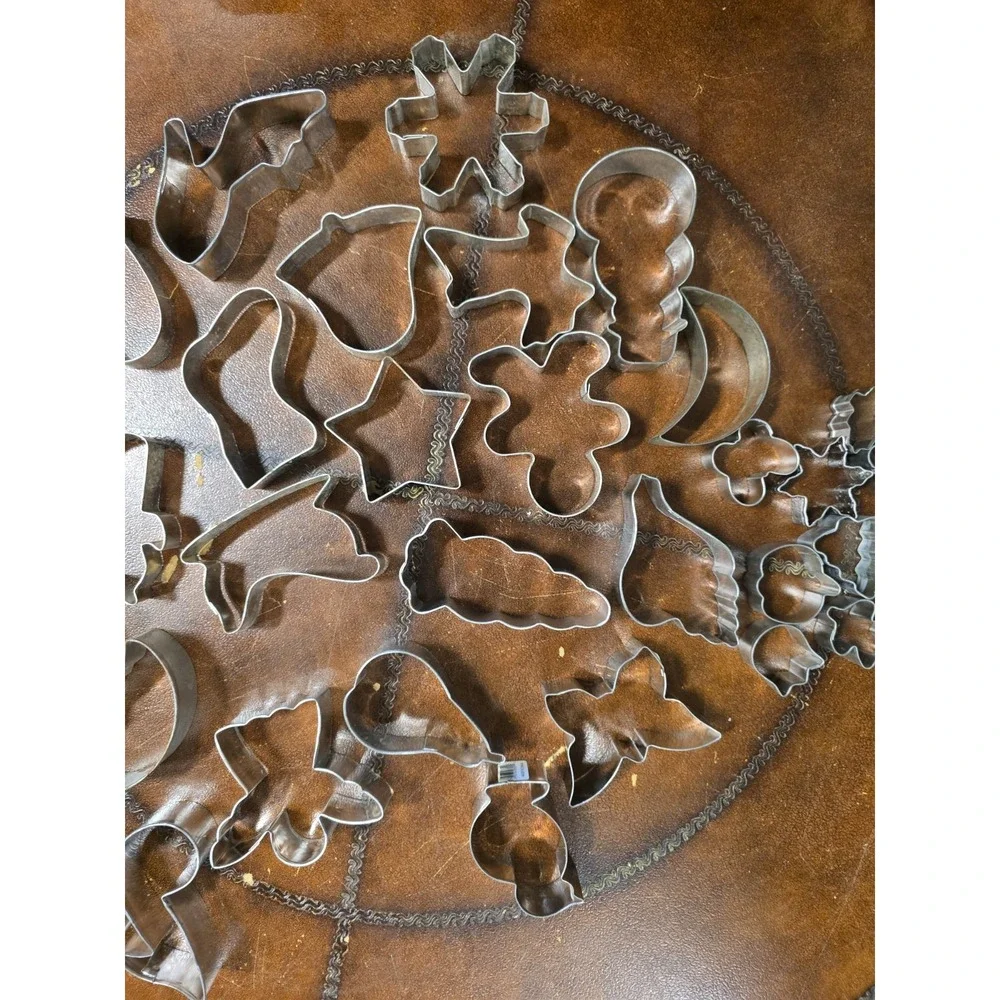 37 Metal Cookie Cutters, Various Sizes Shapes, 11 Mini, 26 Large, Homemade Cooki